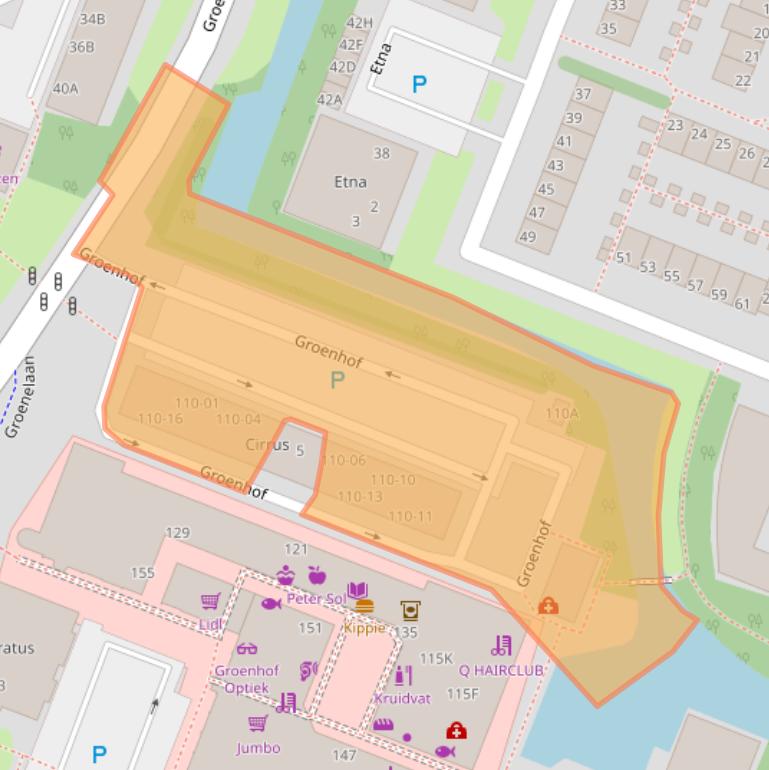 Kaart van postcodegebied 1186EW.
