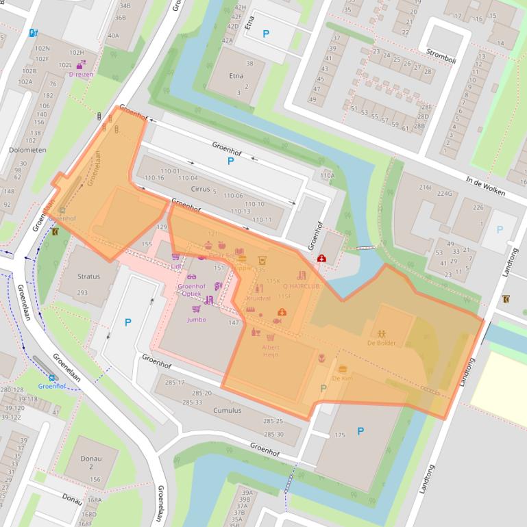 Kaart van postcodegebied 1186EX.