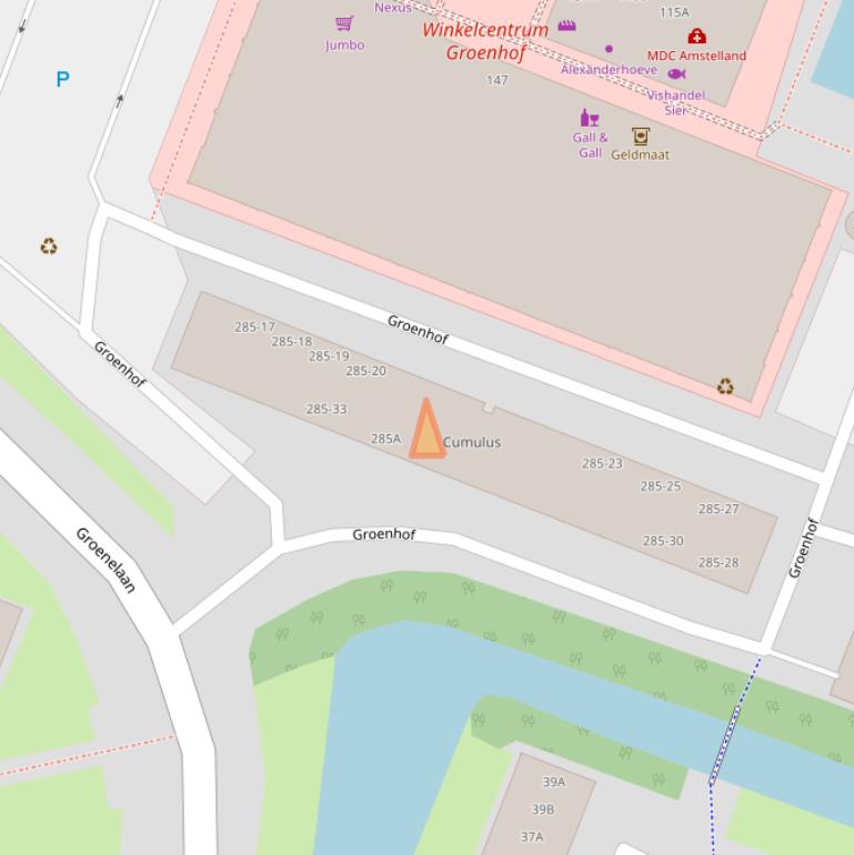 Kaart van postcodegebied 1186GA.