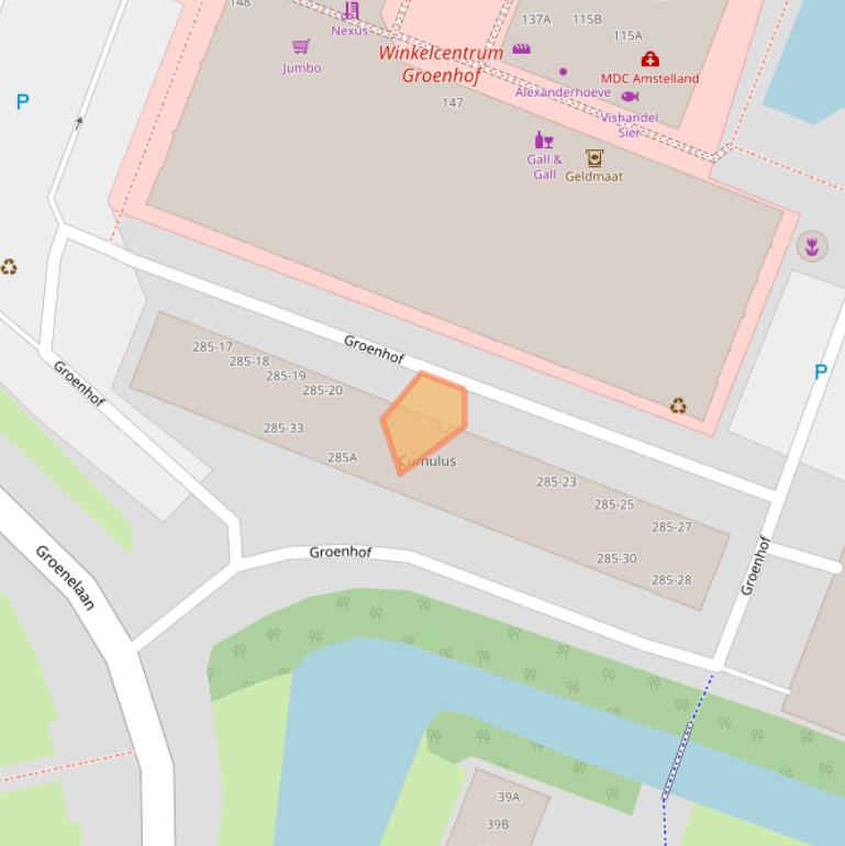 Kaart van postcodegebied 1186GE.