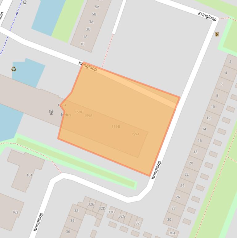 Kaart van postcodegebied 1186GV.