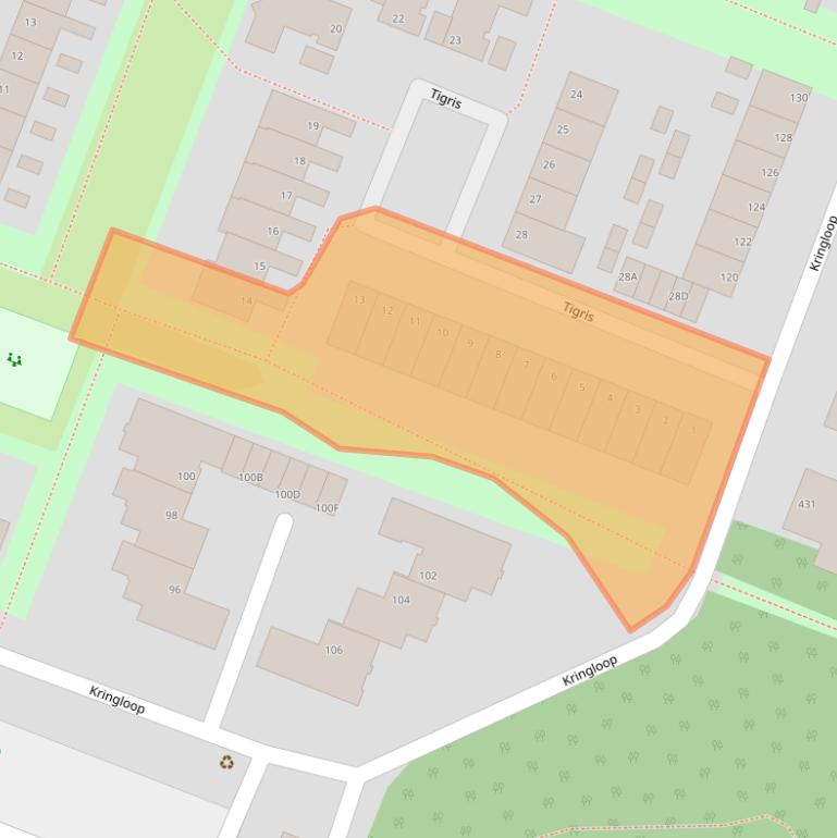 Kaart van postcodegebied 1186JA.
