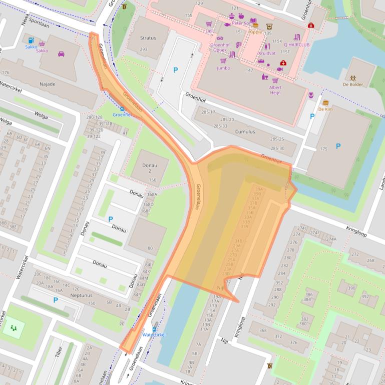 Kaart van postcodegebied 1186JE.