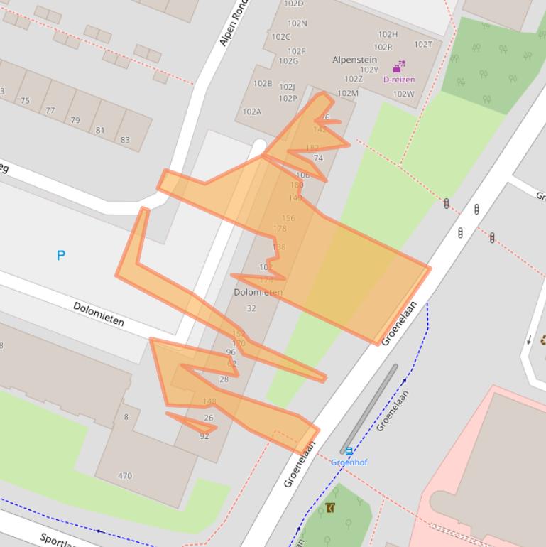 Kaart van postcodegebied 1186KA.