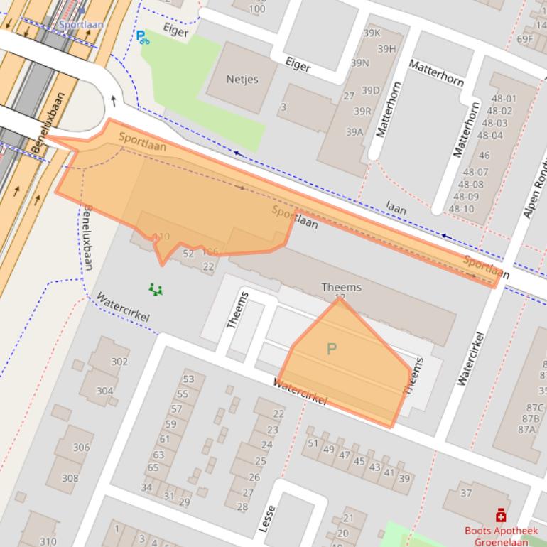 Kaart van postcodegebied 1186KJ.