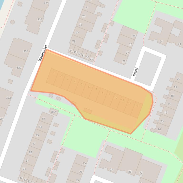 Kaart van postcodegebied 1186LB.