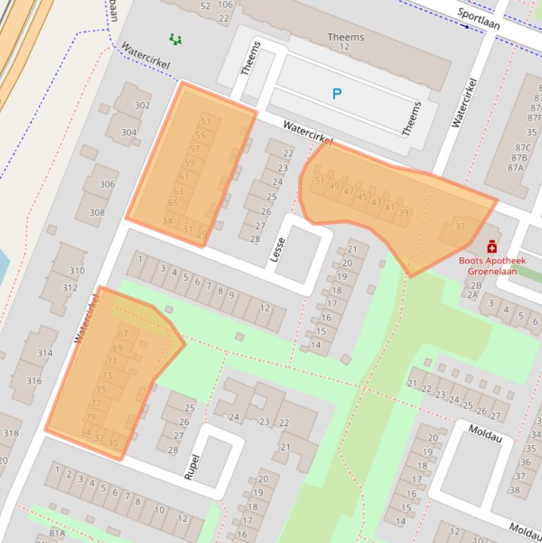 Kaart van postcodegebied 1186LP.