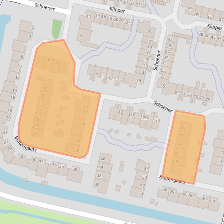 Kaart van postcodegebied 1186MB.