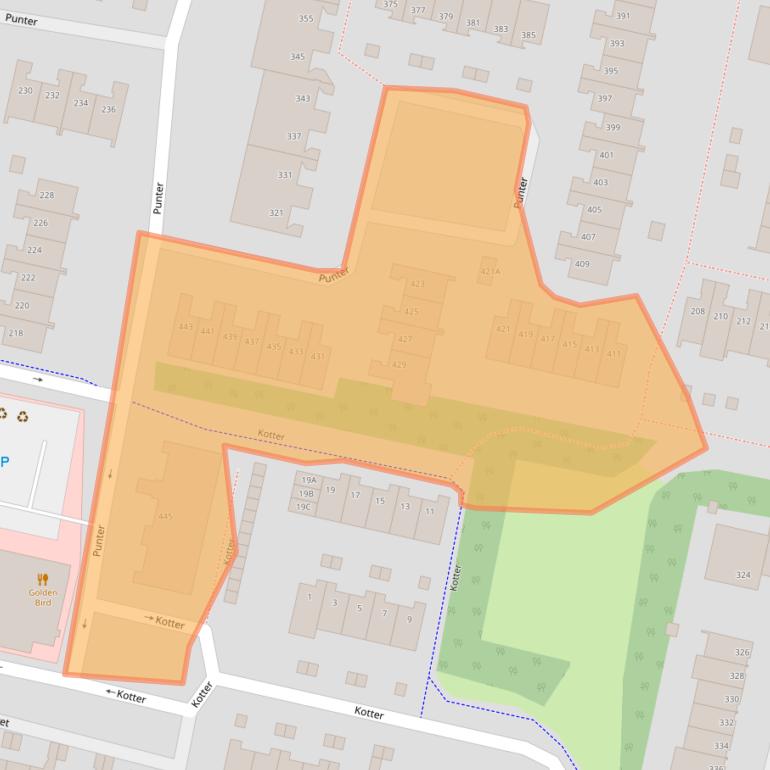 Kaart van postcodegebied 1186RB.