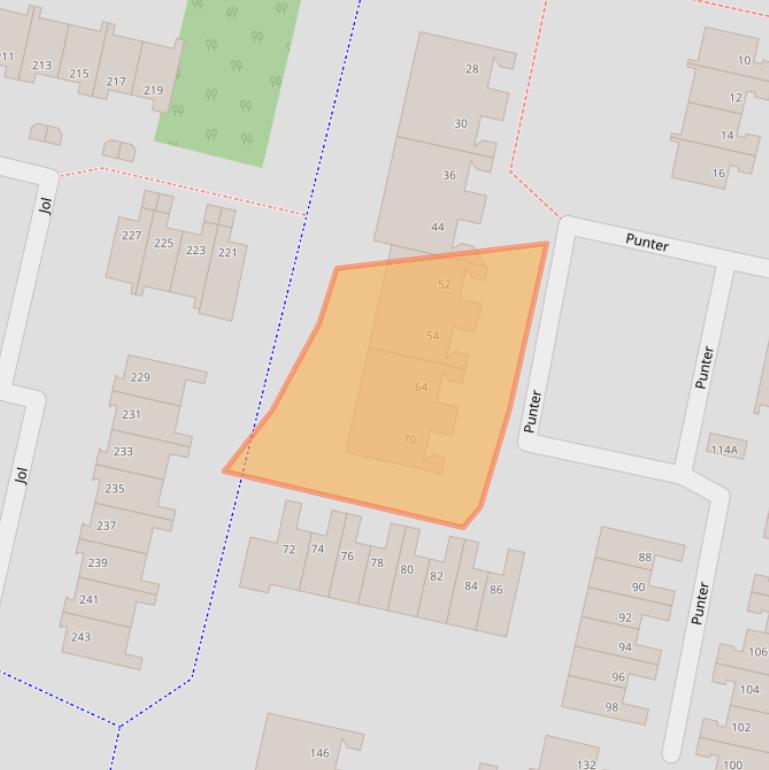 Kaart van postcodegebied 1186RE.