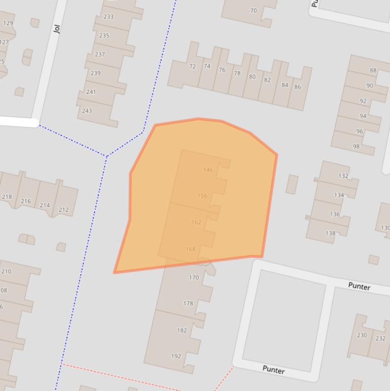 Kaart van postcodegebied 1186RJ.