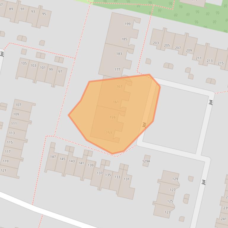 Kaart van postcodegebied 1186SJ.