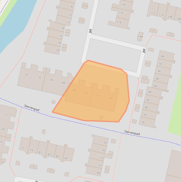 Kaart van postcodegebied 1186SP.