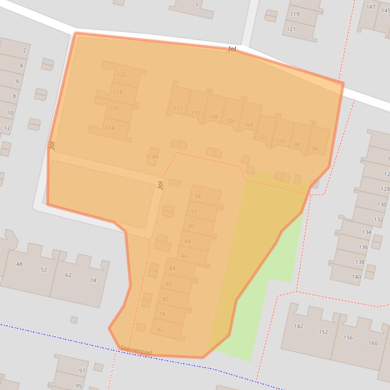 Kaart van postcodegebied 1186SR.