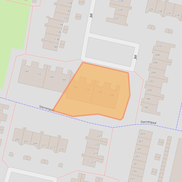 Kaart van postcodegebied 1186SW.