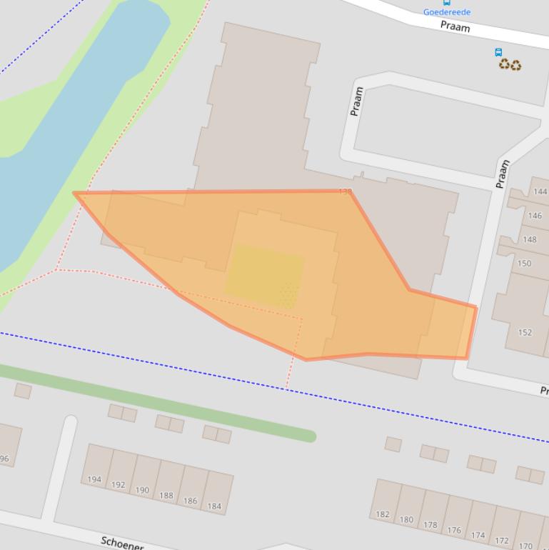 Kaart van postcodegebied 1186TL.