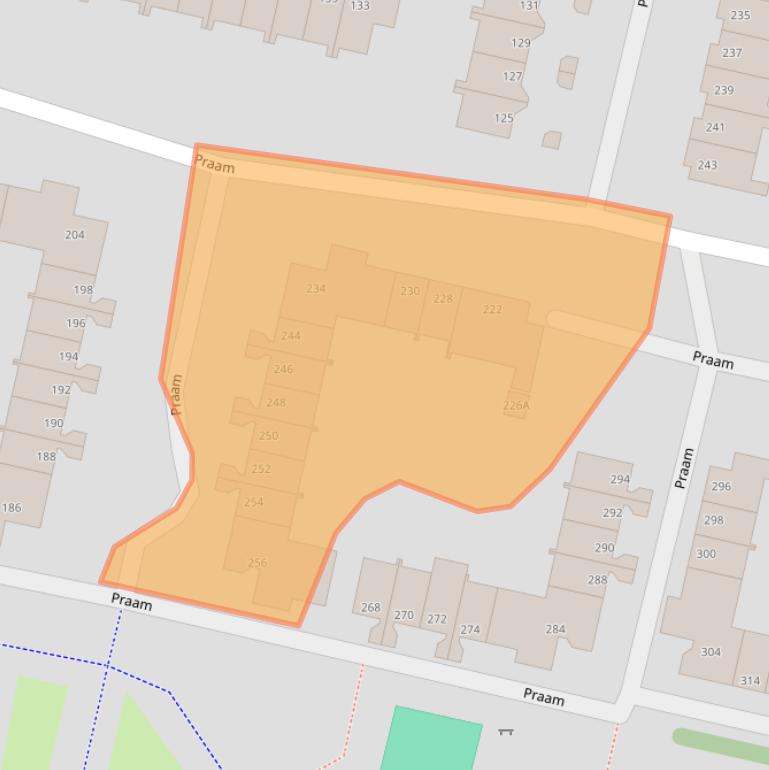 Kaart van postcodegebied 1186TP.