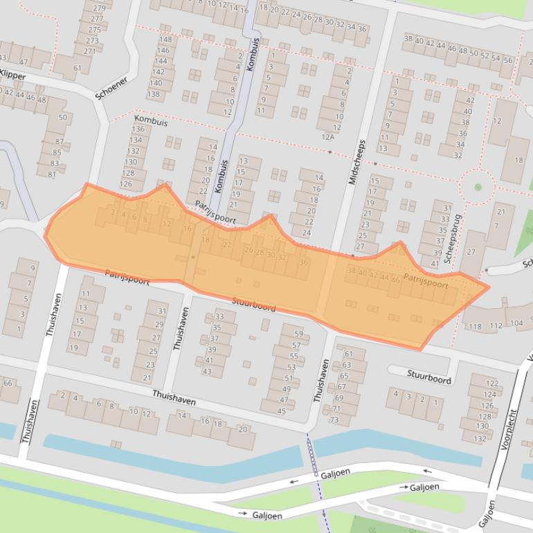 Kaart van postcodegebied 1186VC.