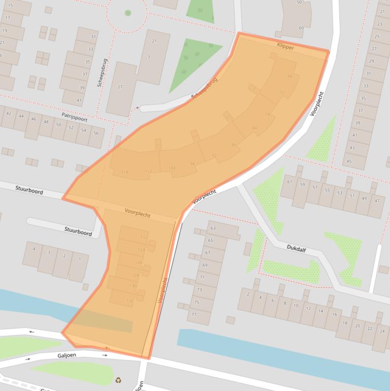 Kaart van postcodegebied 1186WS.