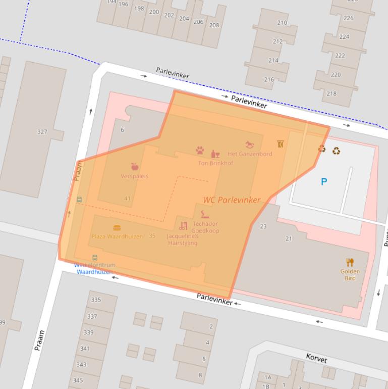 Kaart van postcodegebied 1186ZB.