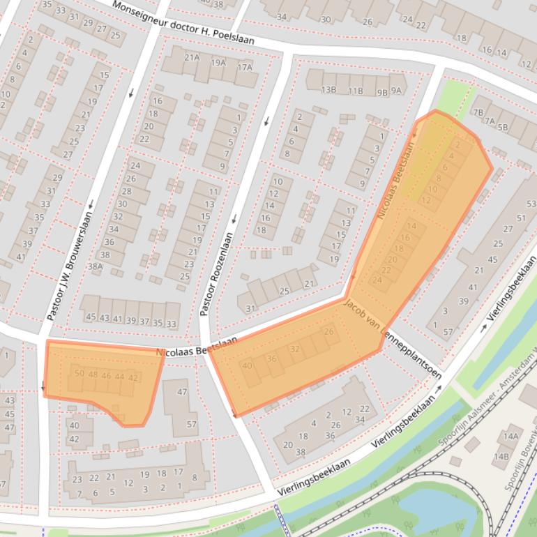 Kaart van postcodegebied 1187AK.