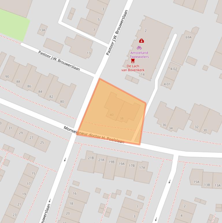 Kaart van postcodegebied 1187BD.