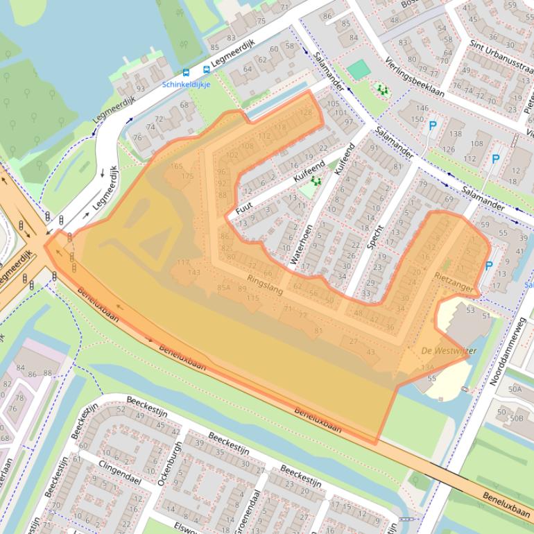 Kaart van postcodegebied 1187BT.