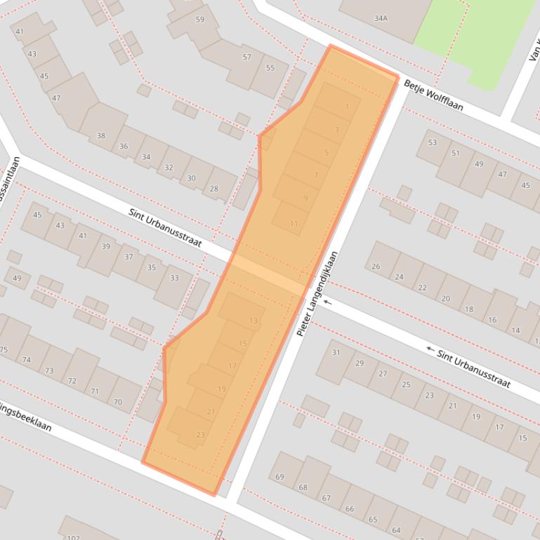 Kaart van postcodegebied 1187CL.