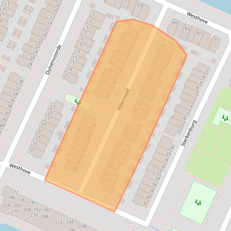 Kaart van postcodegebied 1187DH.
