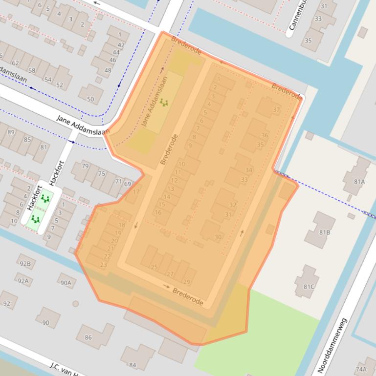 Kaart van postcodegebied 1187DN.