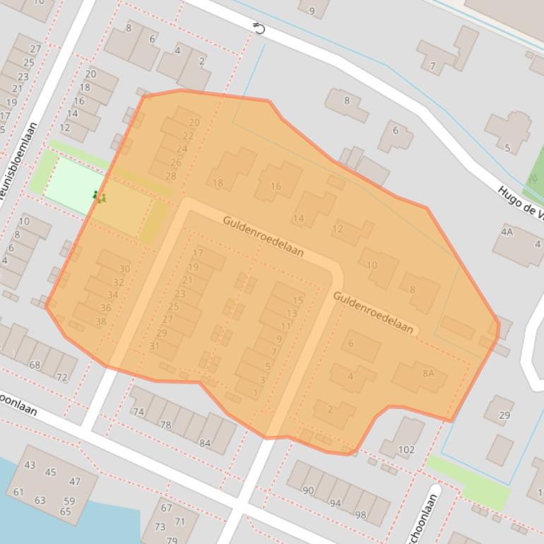 Kaart van postcodegebied 1187EB.