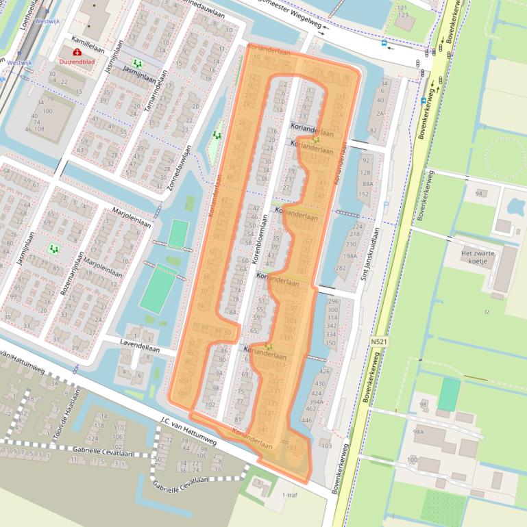 Kaart van postcodegebied 1187EE.