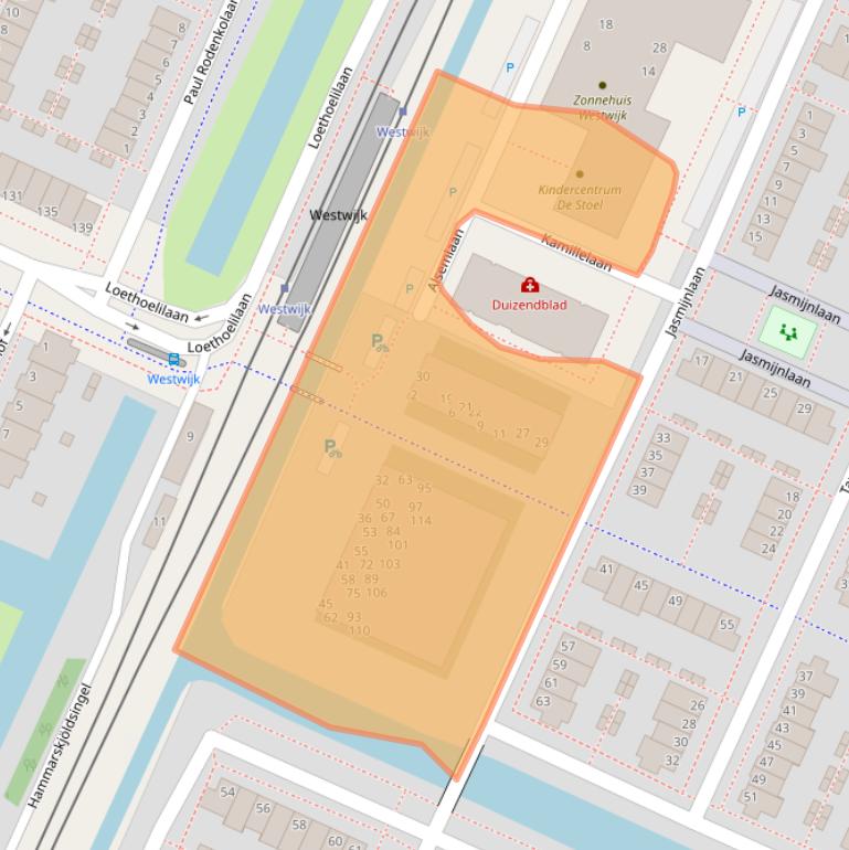 Kaart van postcodegebied 1187EP.