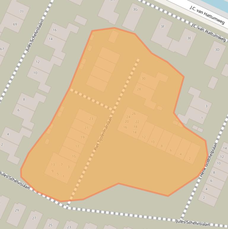 Kaart van postcodegebied 1187EV.