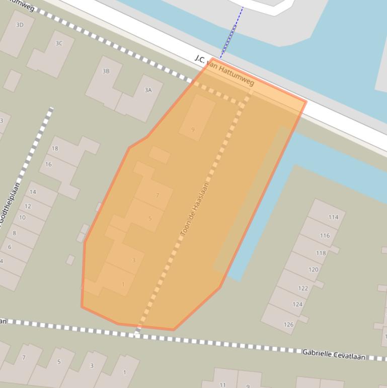 Kaart van postcodegebied 1187EX.