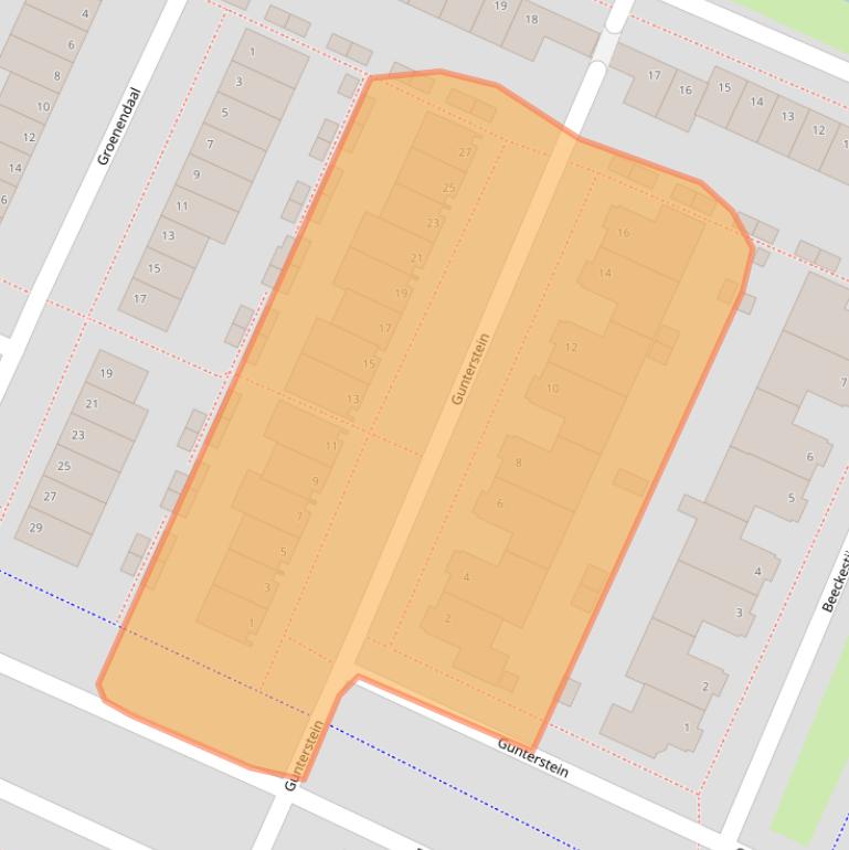 Kaart van postcodegebied 1187GZ.