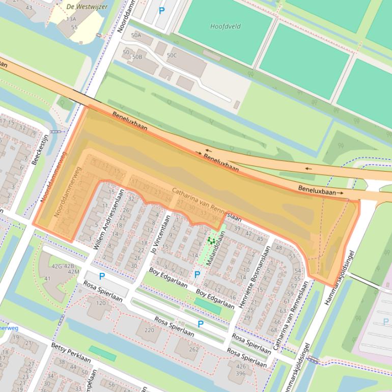 Kaart van postcodegebied 1187HA.