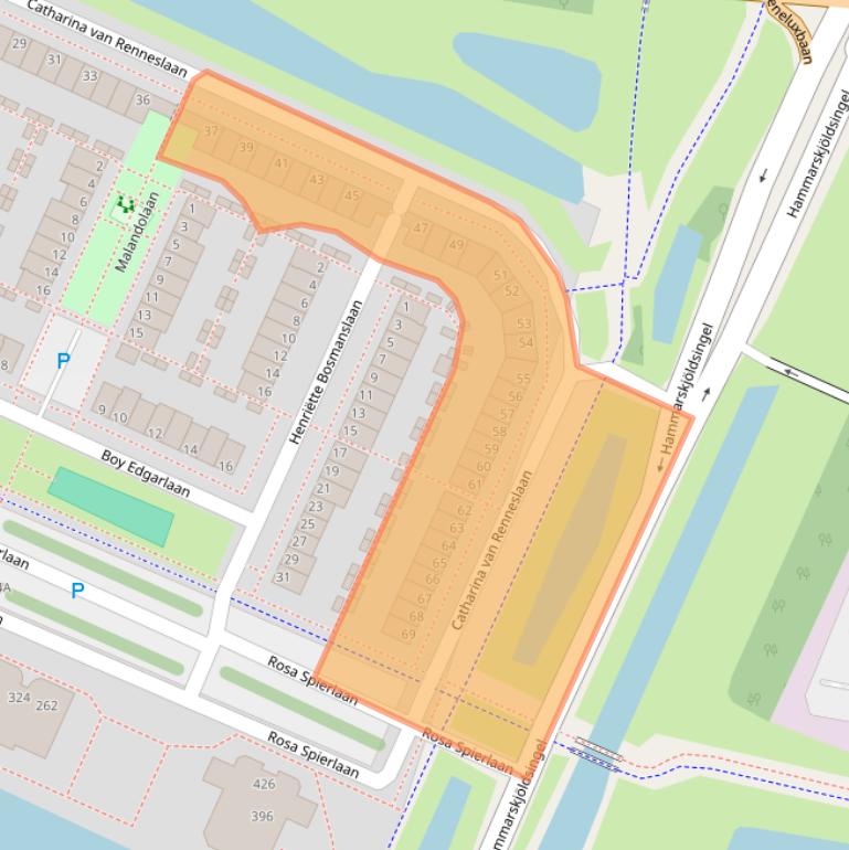 Kaart van postcodegebied 1187HB.