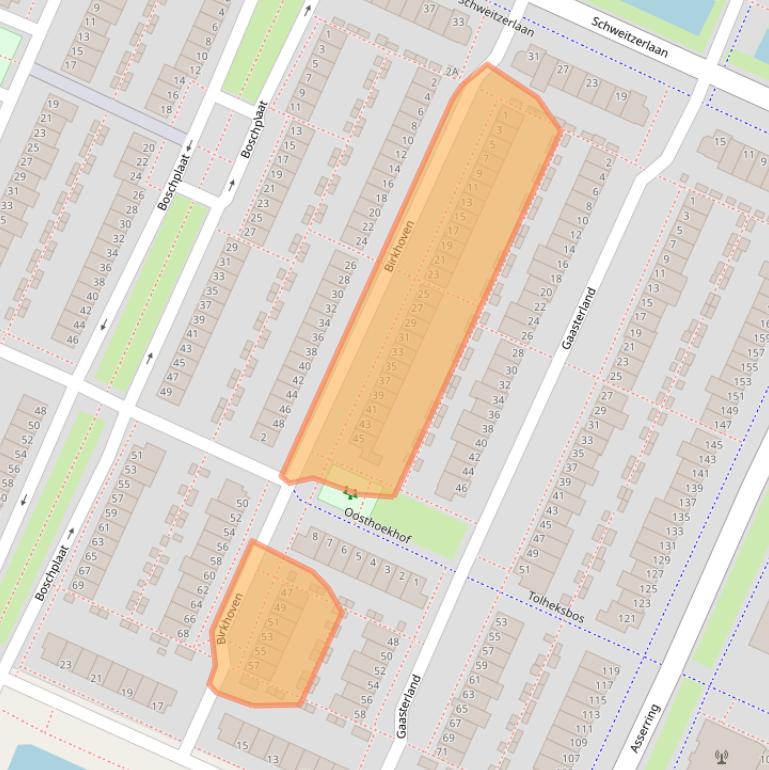 Kaart van postcodegebied 1187JW.