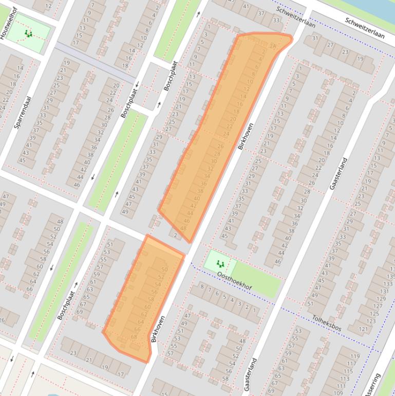 Kaart van postcodegebied 1187JX.