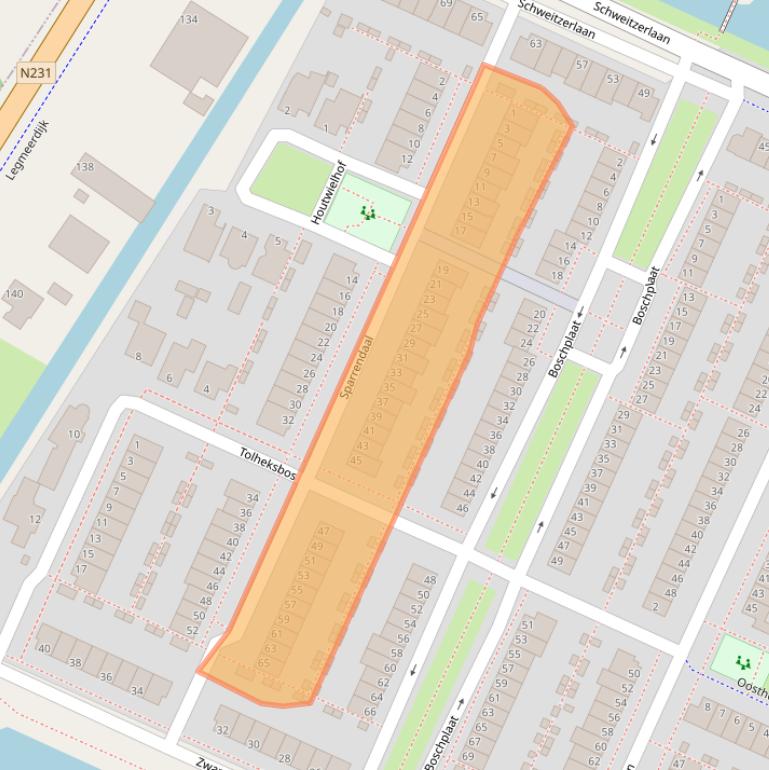 Kaart van postcodegebied 1187KE.