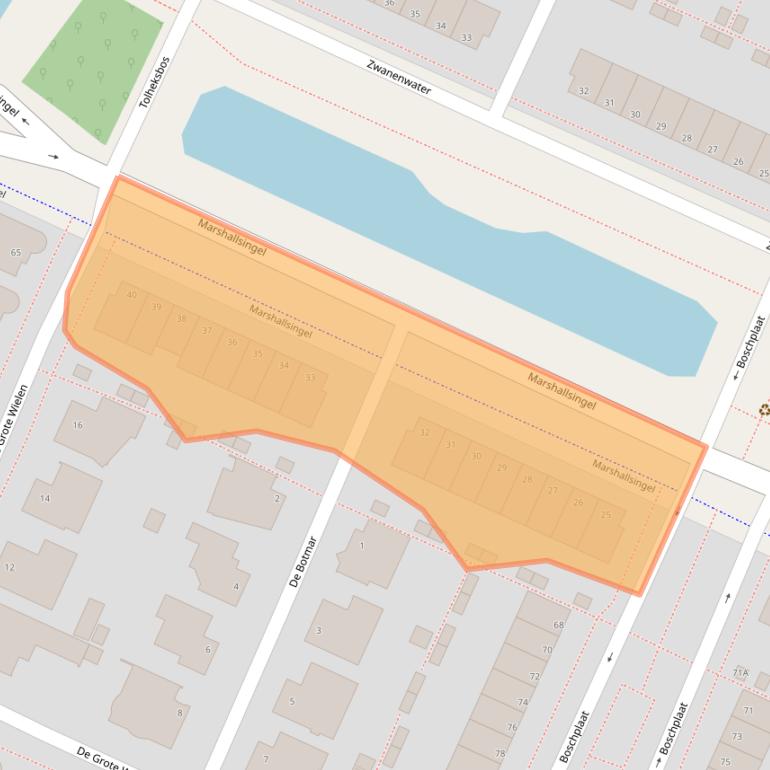 Kaart van postcodegebied 1187LG.