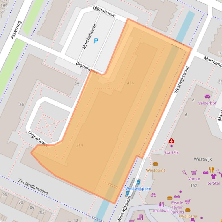 Kaart van postcodegebied 1187LN.