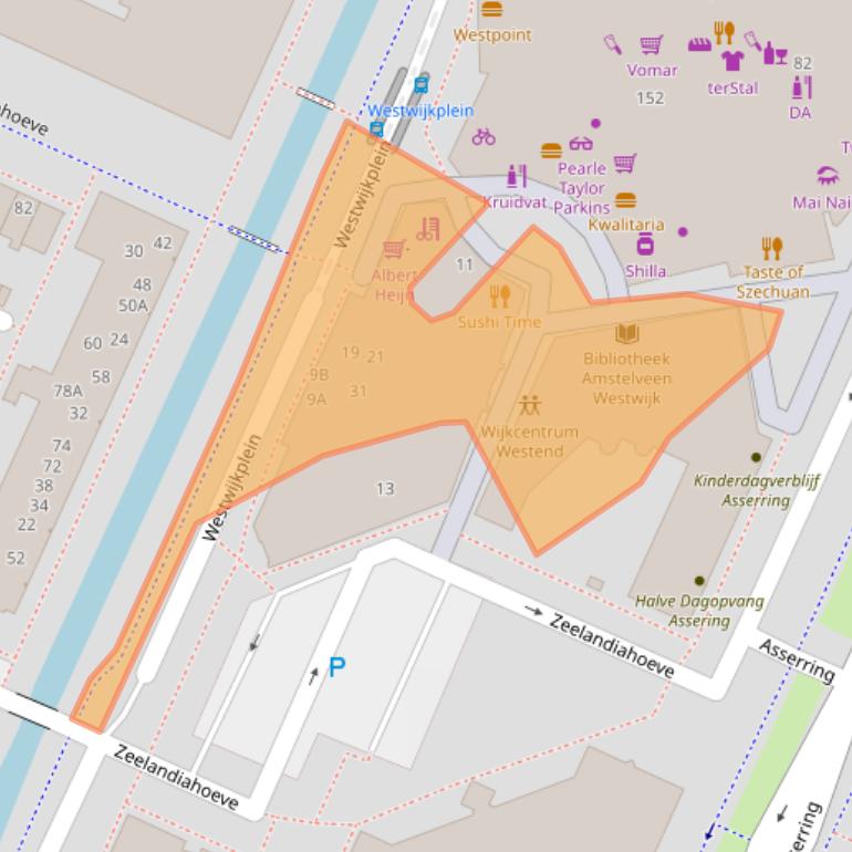 Kaart van postcodegebied 1187LS.