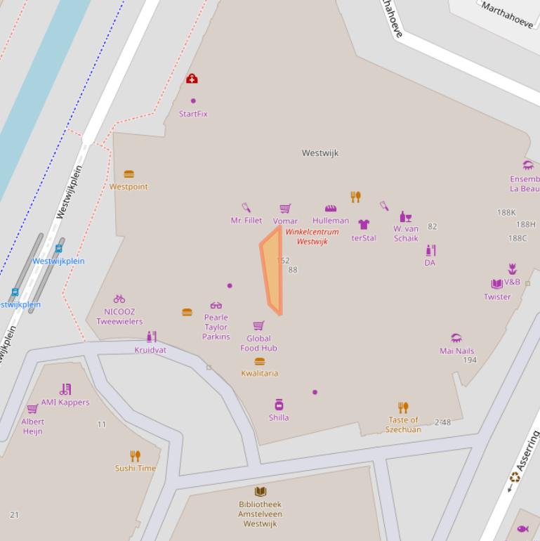 Kaart van postcodegebied 1187LW.