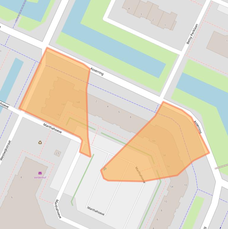 Kaart van postcodegebied 1187LZ.