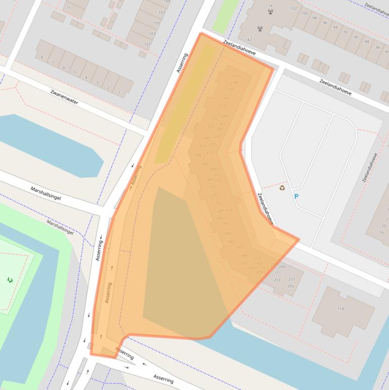 Kaart van postcodegebied 1187MB.