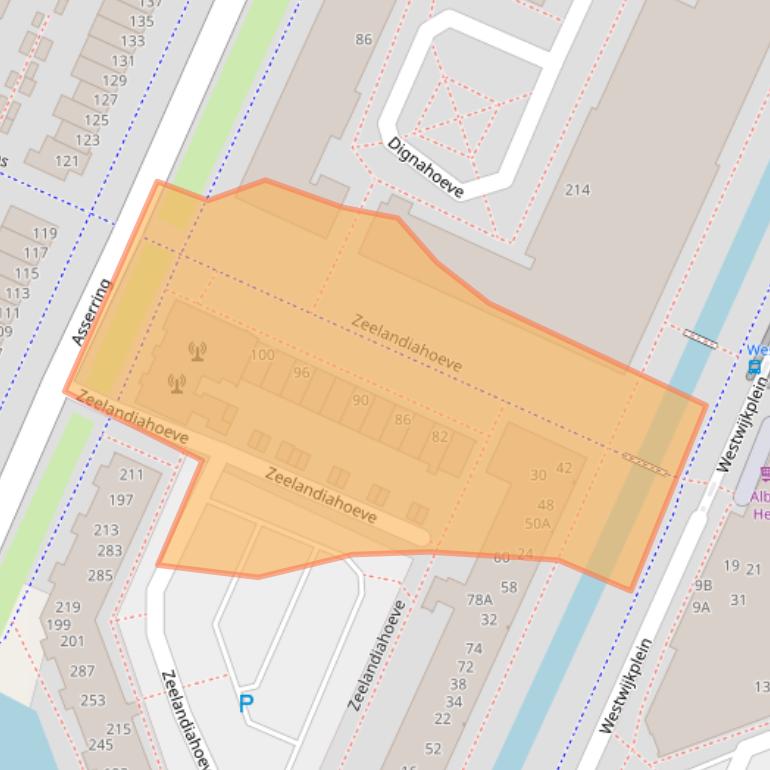 Kaart van postcodegebied 1187MD.