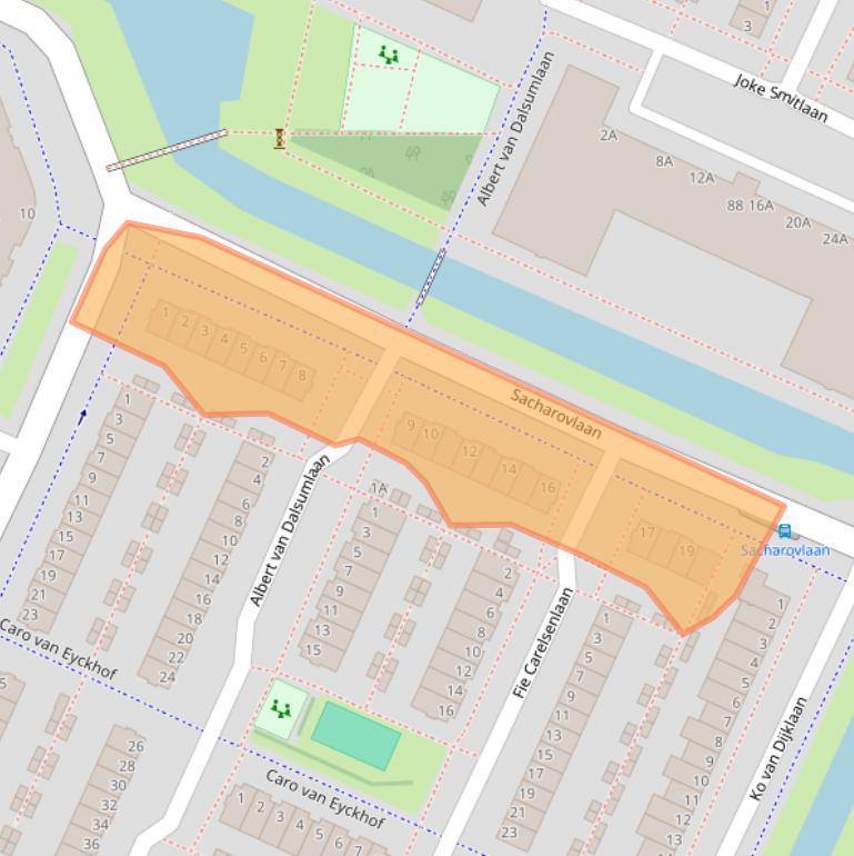 Kaart van postcodegebied 1187RG.