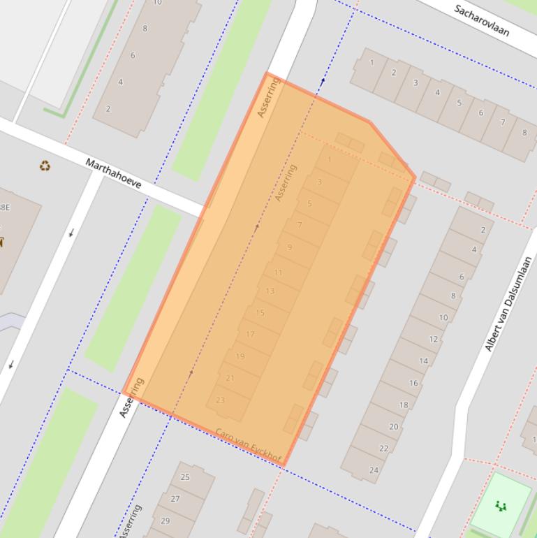 Kaart van postcodegebied 1187RH.